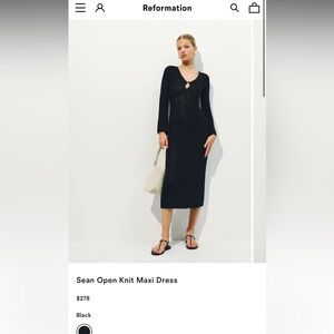 Reformation Sean Open Knit Maxi Dress